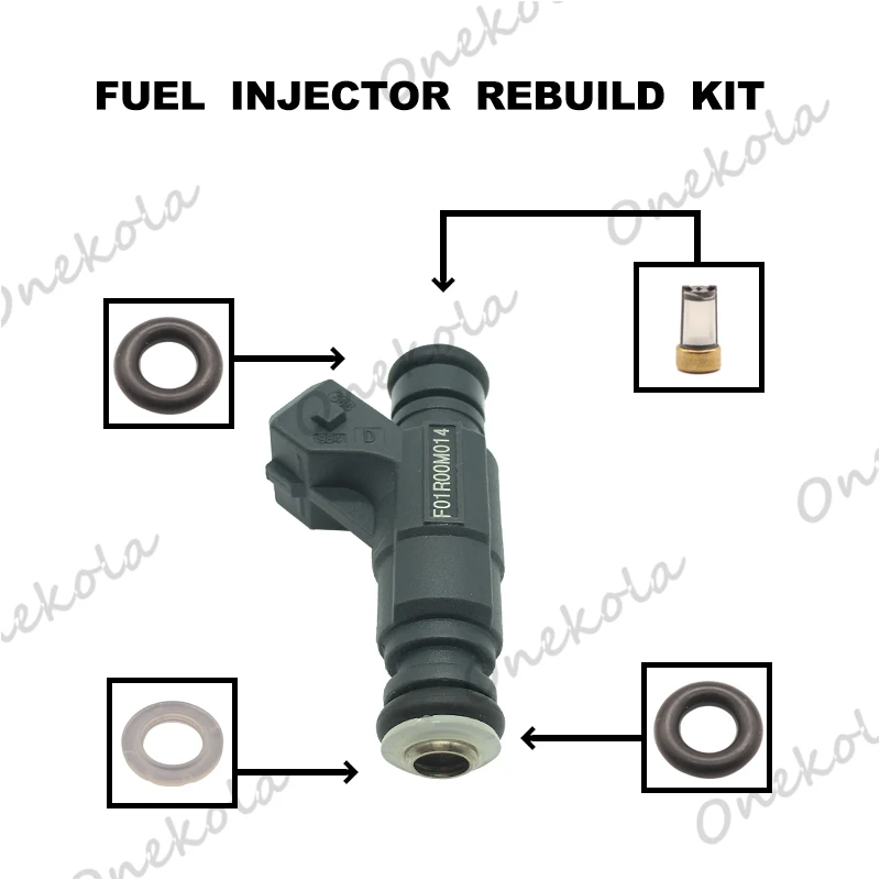 

Fuel Injector Service Repair Kit Filters Orings Seals Grommets For American Car OEM F01R00M014