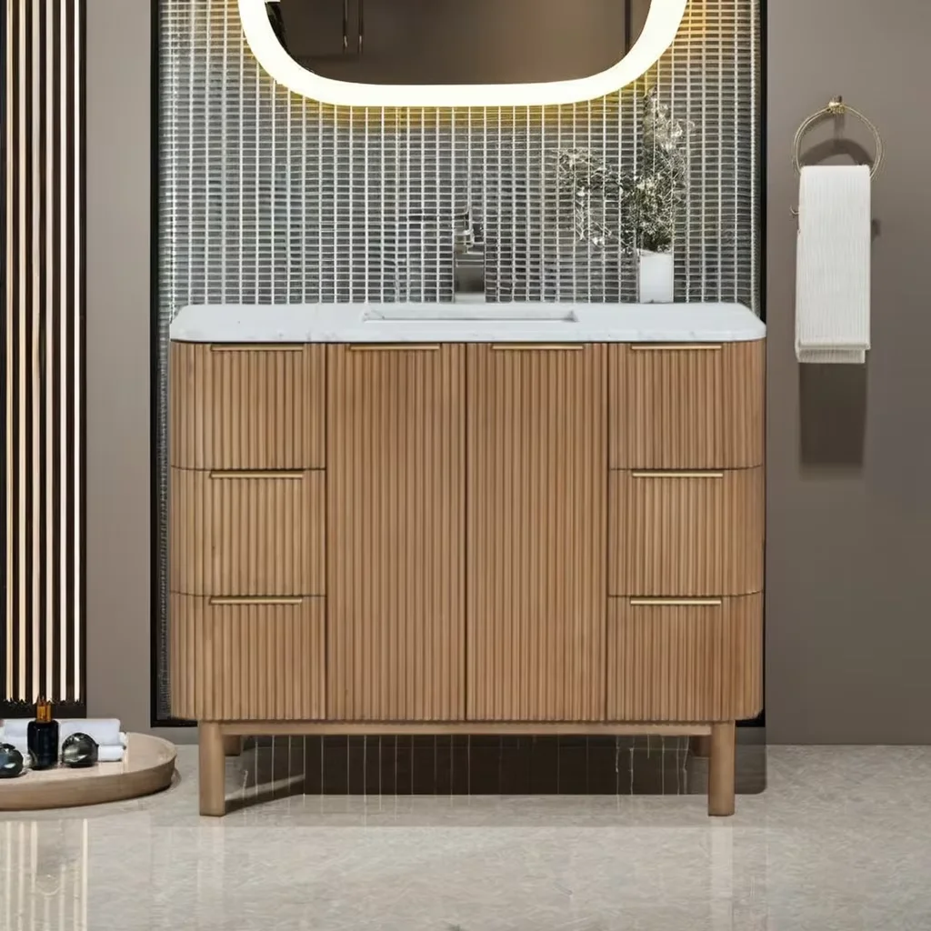 m Modern Design High Quality Floor-Mounted for Bathroom Vanity Clearance Melamine Board Vanities m