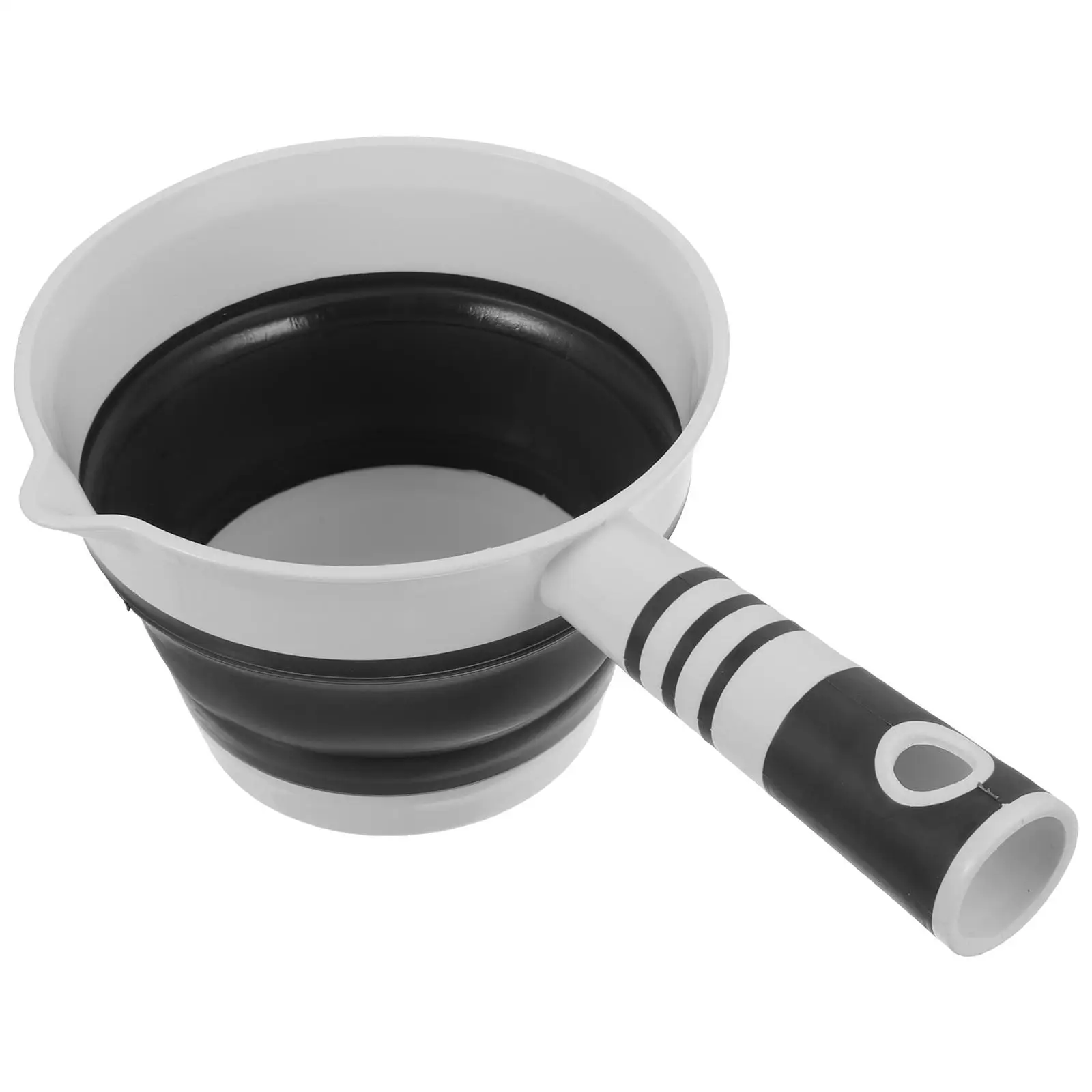 

1pc Foldable Water Scoop Large Capacity Kitchen Ladle Space Saving Plastic Bamboo Bath Dipper Multi Purpose Fruit Vegetable