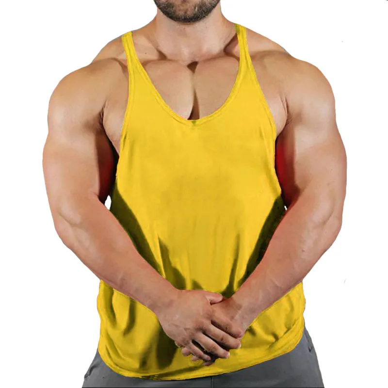 2024 Summer Y Back Men Clothing Tank Tops Black White Gray Gym Singlets Sleeveless Fitness Men Vest Casual Bodybuilding Vest New