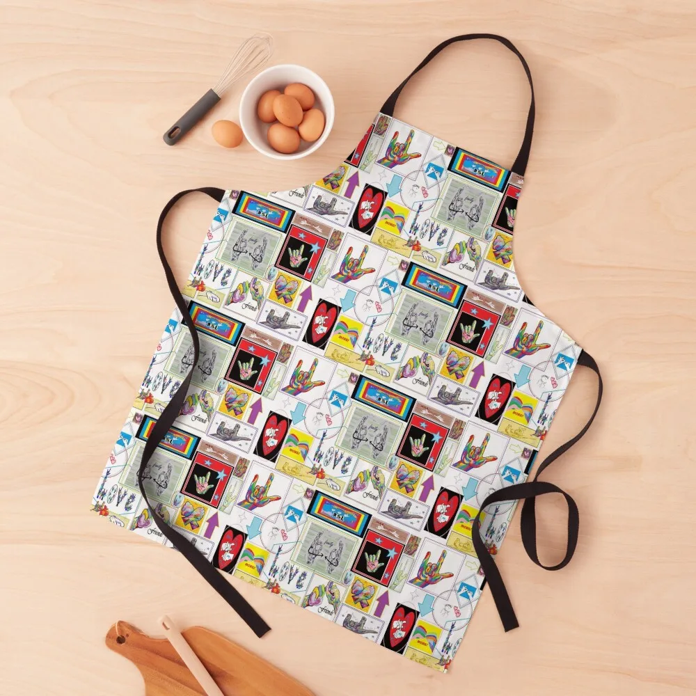 

ASL Art Medley Apron For Kitchen Kitchenware Apron