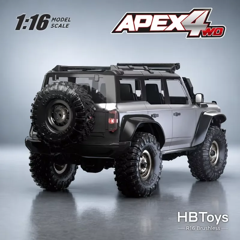 HBToys R16 1/16 Brushless RC Rock Crawler 4WD RTR 2 Speed LED Scale Off Road Truck 2.4GHz Remote Control Car