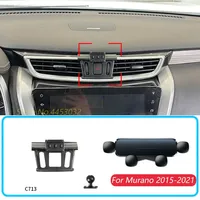 Car Phone Holder And Base For Nissan Murano 2015-2021 Gravity Stand Mount Support Horizontal GPS Mobile Bracket Accessories