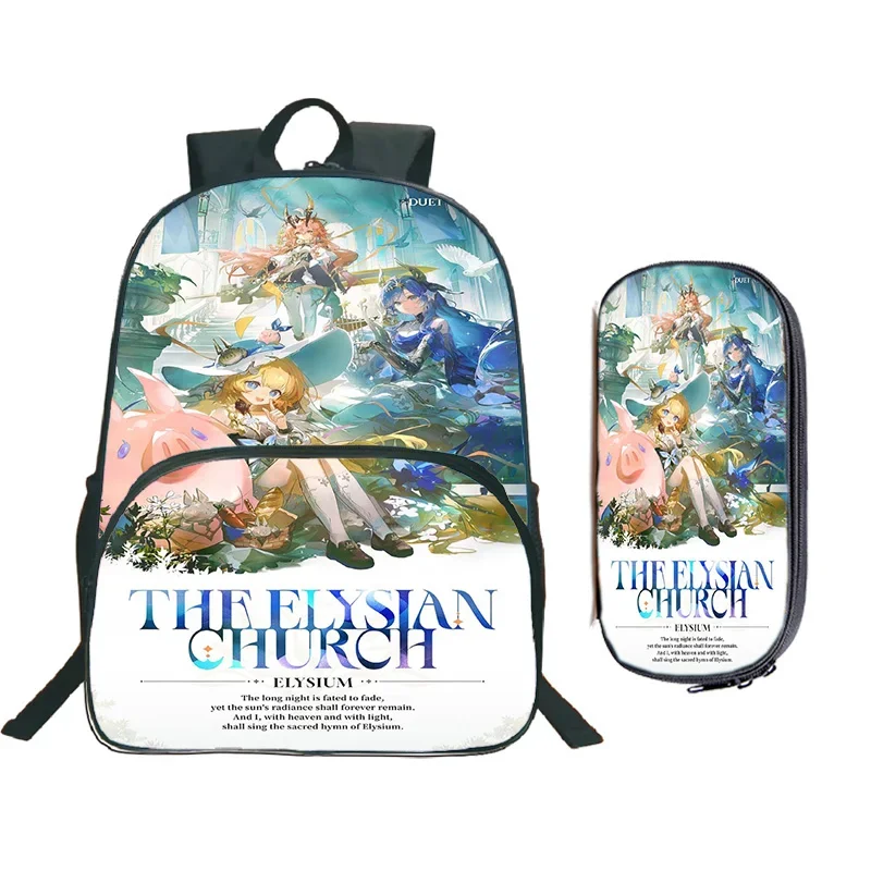 

Веселая игра Duet Night Abyss, детские рюкзаки с 3D принтом, сумка-ручка, 2 шт., детская повседневная школьная сумка, сумка на молнии, Mochilas