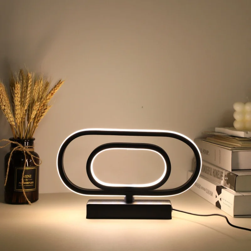 

New Aluminum Material Creates Three Color Infinite Dimming USB Plug Desktop Decorative Light Bedroom Study Display Cabinet Lamp