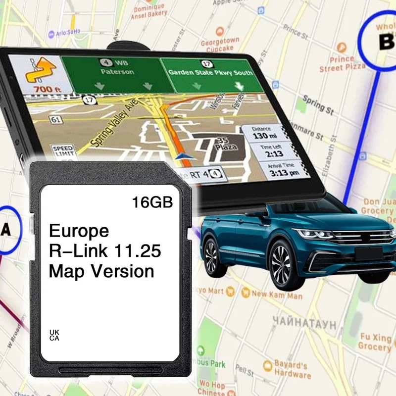 16GB R-Link 11.25 Sat Nav GPS Naving Map SD Card نسخة أوروبية بيانات لرينو ميجان #1