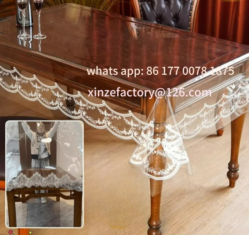 Customizable Wash-Free Waterproof Pvc Soft Glass Tablecloth Oil-Proof Tea Table Tablecloth Tablecloth Pvc Soft Glass Wash-Free
