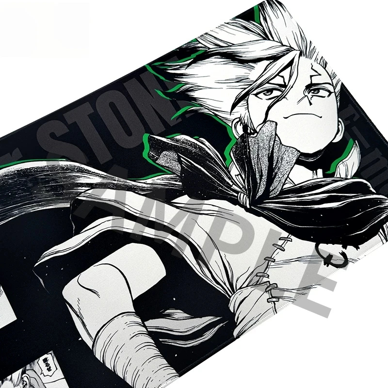 authentic  Dr Stone Large Mouse Pad Ishigami Senkuu Anime Desk Mat Non Slip Gaming Accessory For Anime Fans
