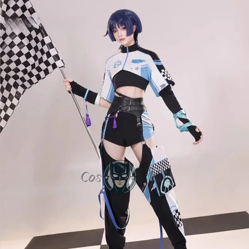 

Wanderer Racer Doujin Cosplay Costume Game Genshin Impact SR Casual Wear Costume Scaramouche Halloween