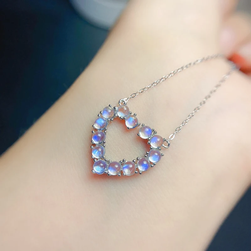 

Natural Moon Stone pendant necklace for women silver 925 jewelry luxury gem stones 18k gold plated free shiping items