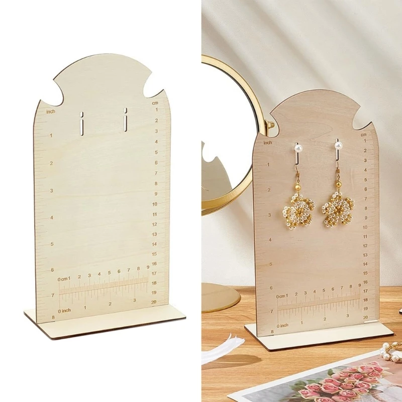 Ear Measurement Organizers Earring Holder Stand With Measurement Scale For Crafters And Jewelry Makers