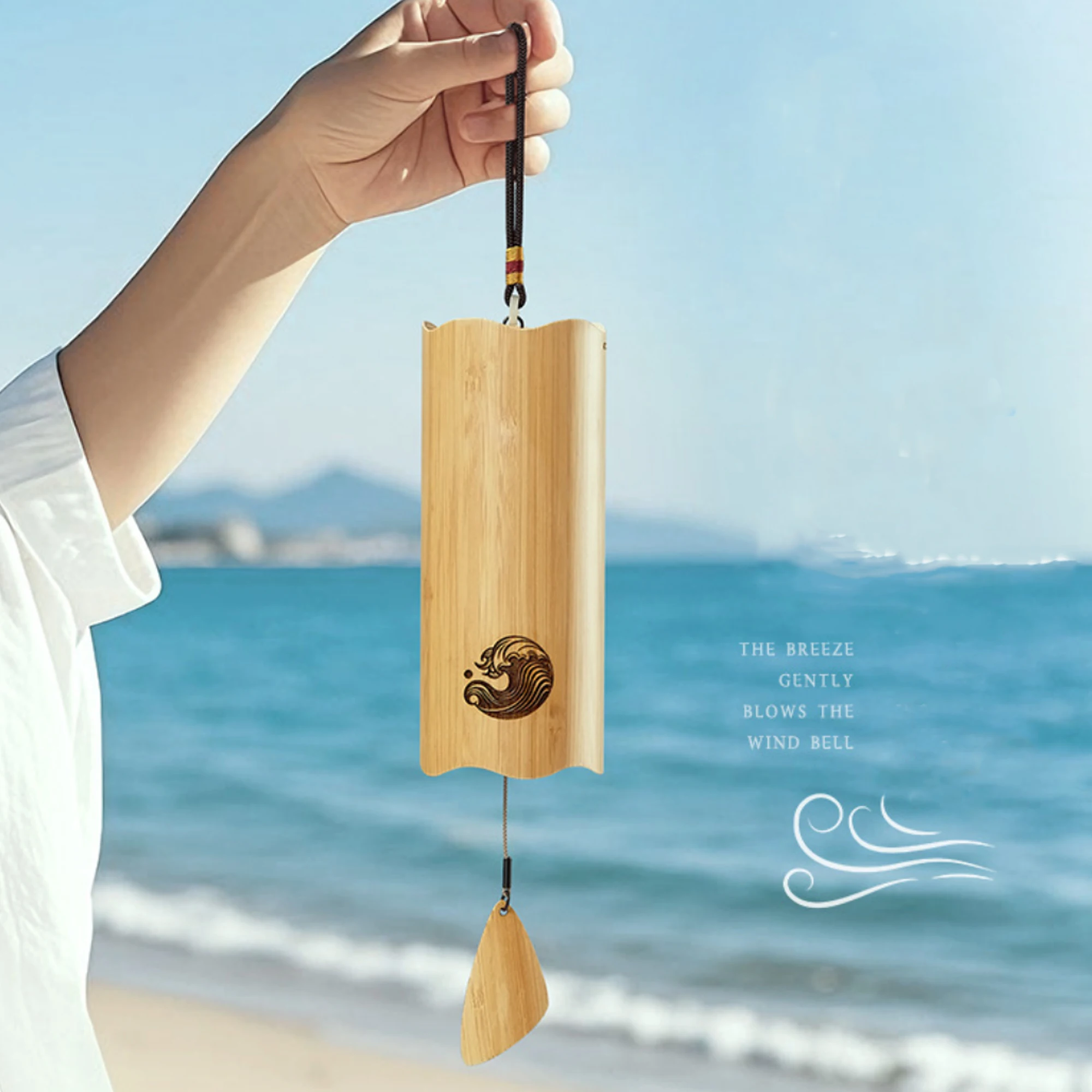 Windbell C g Am Dm Chord Bamboo Wind Chime 8 Tone Rods Wind Chimes Zen Meditation Craft Home Garden Patio Ornaments