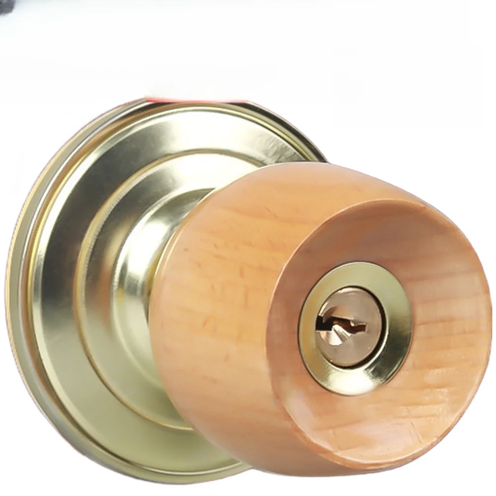 Modern Wooden Ball Lock for Interior Doors Minimalist Style Beech Wood Construction 60mm or 70mm Center Distance Options