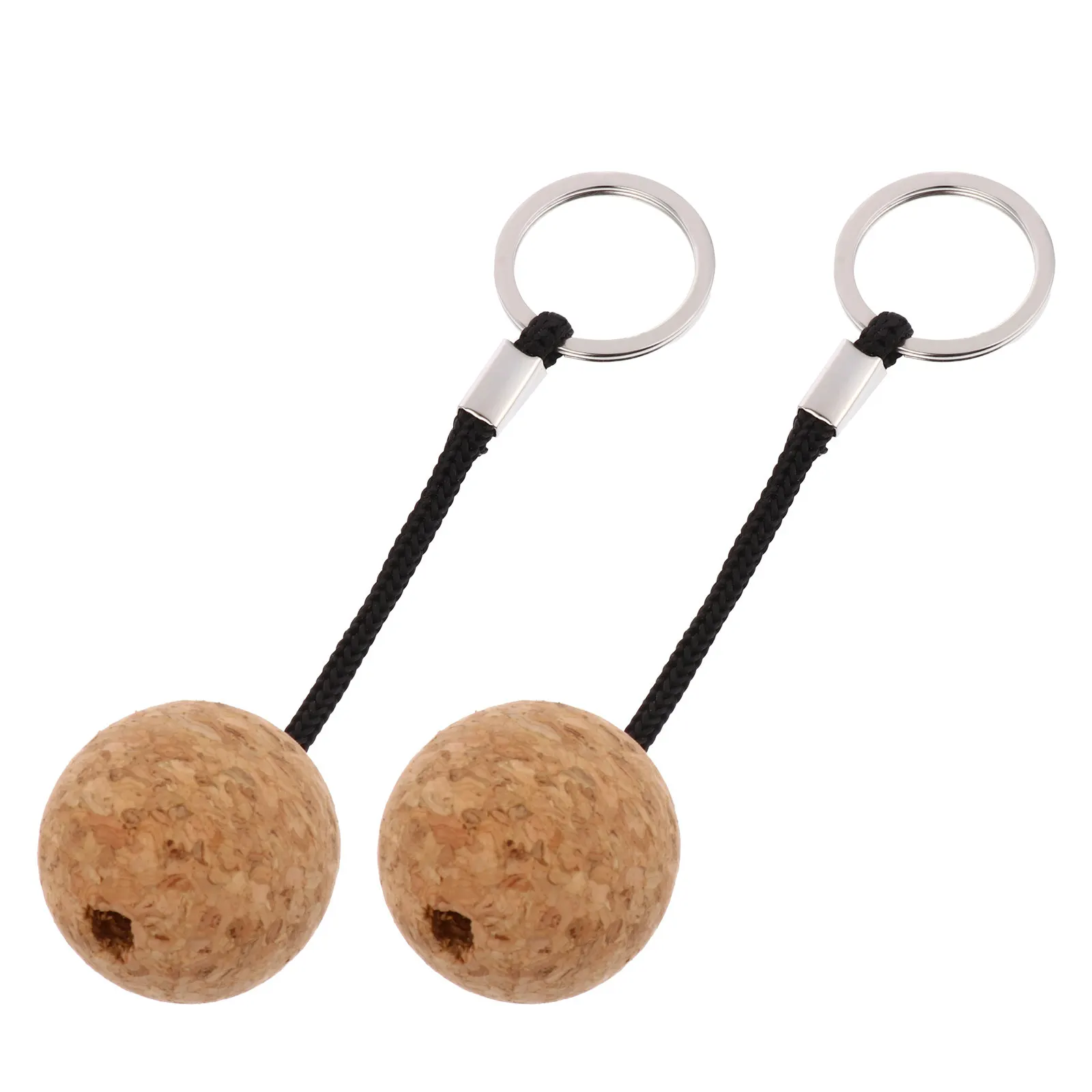 2Pcs Floating Cork Keychain Smooth Surface Keyring for Boating Fishing Kayaking Sailing Water Sports Lovers Gift