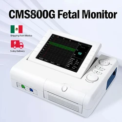 CONTEC CMS800G Fetal Monitor Prenatal Heart FHR TOCO Fetal Movement Ultrasound (Twin Probe Choice)