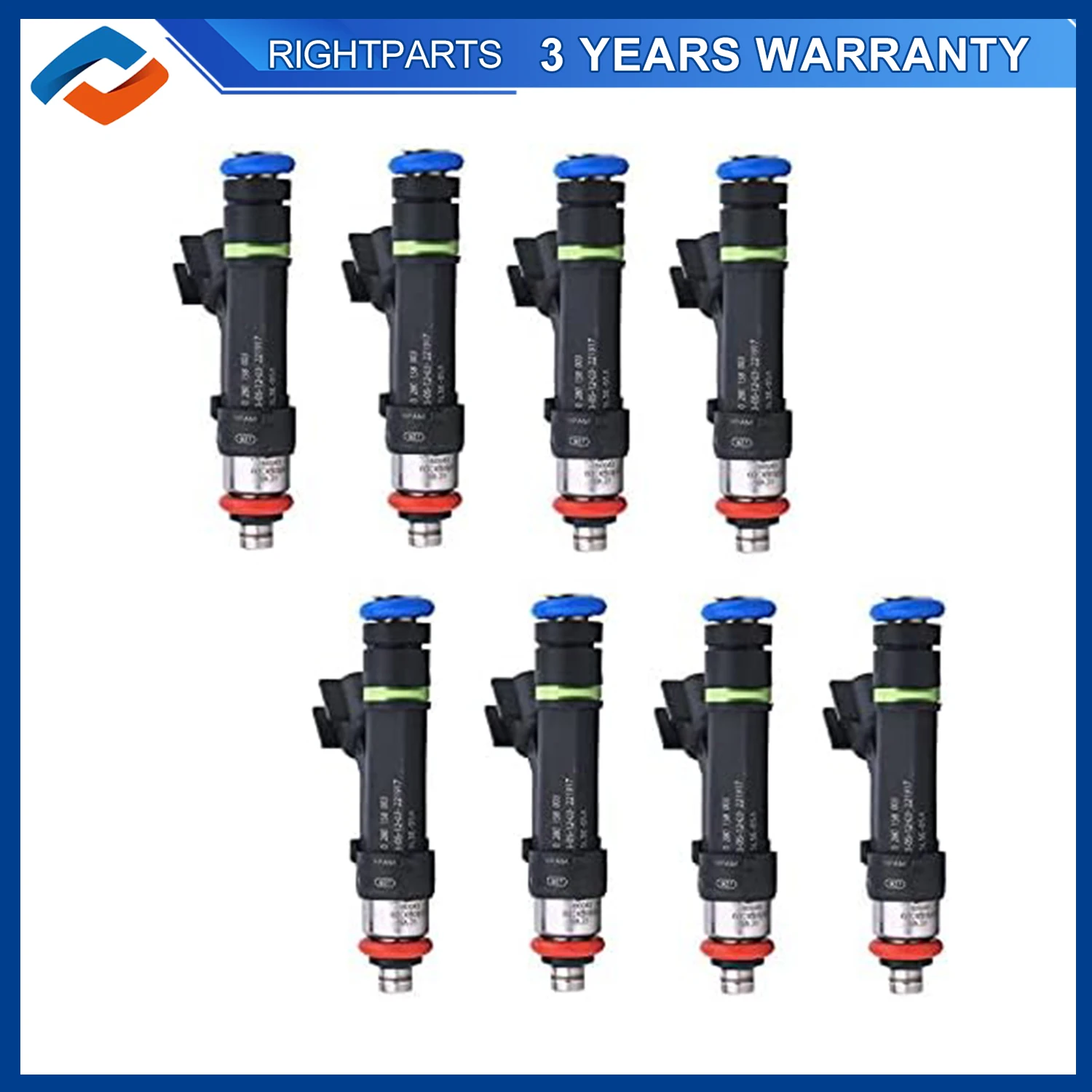 8PCS 0280158003 Fuel Injectors For Ford F-150 F150 FX4 XL XLT 5.4L 2004 FJ953 3L3Z-DA 3L3E-D5A 3L3Z9F593DA 3L3E9F593D5A