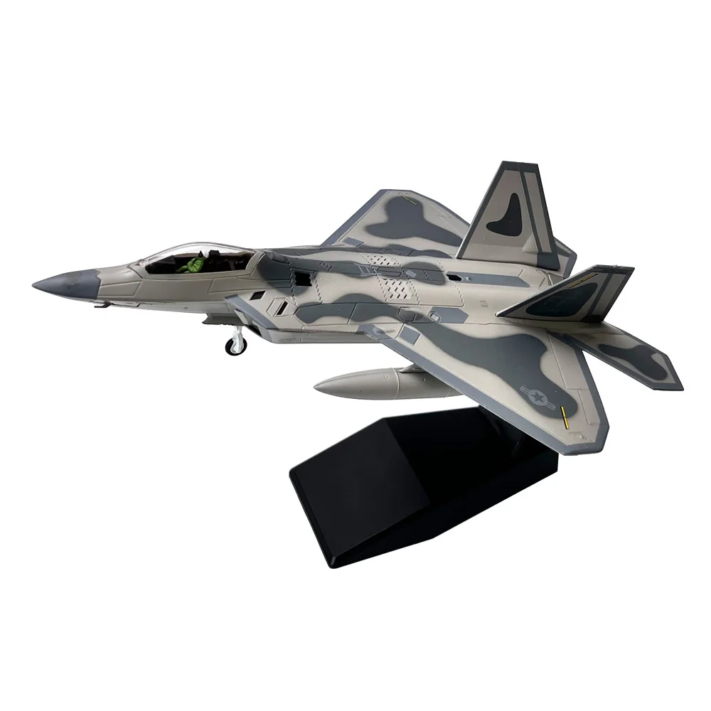 1:100 1/100 Scale US Lockheed Martin F-22 F22 Raptor Fighter Plane Diecast Metal Airplane Aircraft Model Boy Birthday Gift Toy