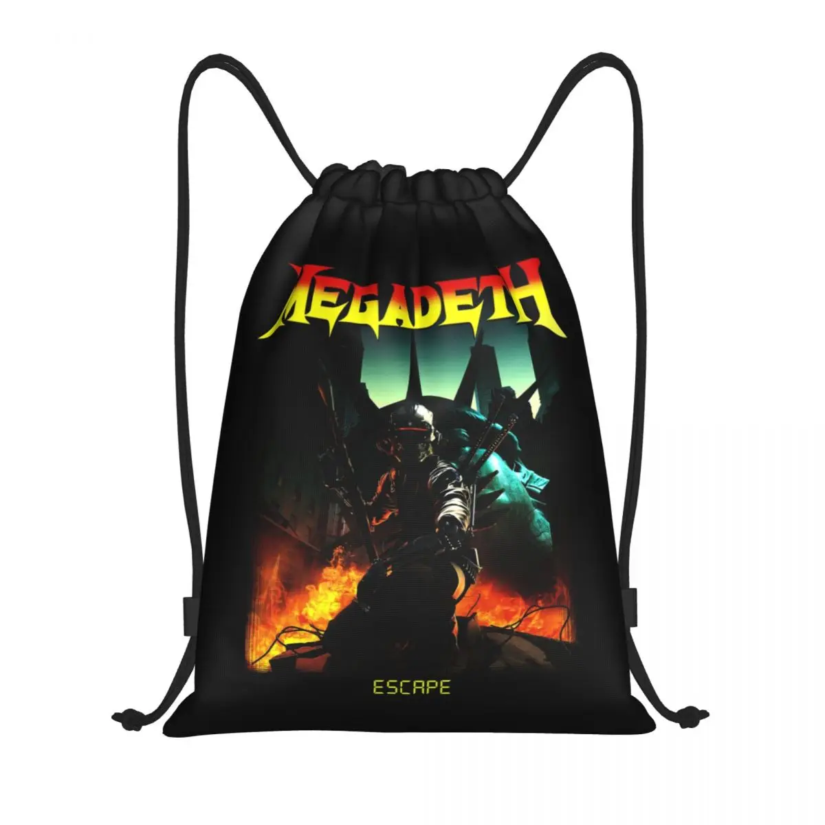 

Megadeths Heavy Metal Band Рюкзак на шнурке для женщин и мужчин Спортивный спортивный рюкзак Складная тренировочная сумка