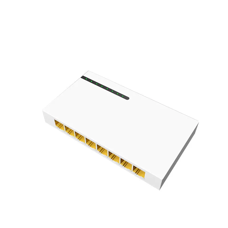 15 шт., 8 портов, 10/100/1000 Мбит/с, неуправляемый коммутатор Gigabit Ethernet, автоматическое предложение RJ45, все порты, автоматический MDI/MDIX IGMP