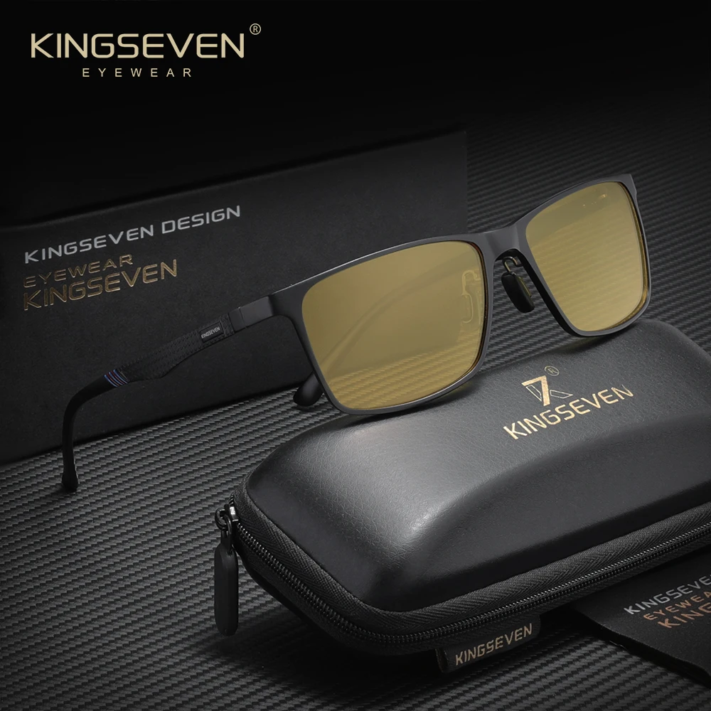 KINGSEVEN موضة السببية الذكور النظارات الشمسية الرجال النساء مستطيلة الكلاسيكية نظارات واقية UV400 الاستقطاب القيادة النظارات #1