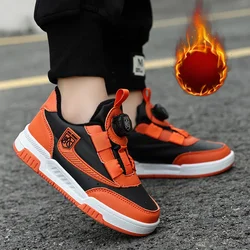 Children Sneaker Boys Casual Shoes Black Leather Flat Student Walking Shoes Non-slip Girl Lightweight Sports Tennis Footwear