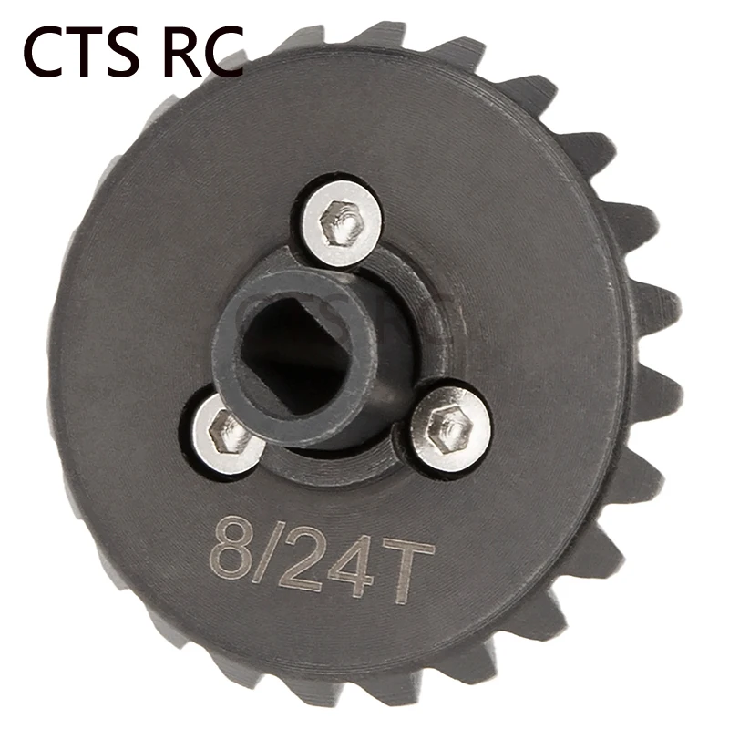 Roda Gigi Bevel Loker Balap 8/24/27/30T Roda Gigi Bevel Spiral Baja Roda Gigi Poros Belakang Depan untuk Axial SCX10 II III Capr