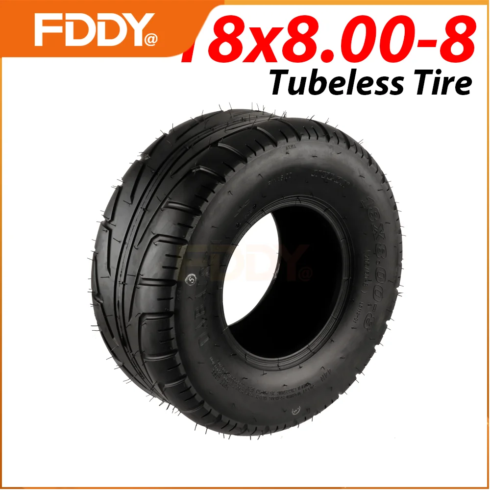 FDDY 18X8.00-8 Inch Vacuum Tire 205/60-8 Inch Outer Tyre for Four-wheeled Beach Car for Harley Electric Vehicle ATV Gokart Scoot
