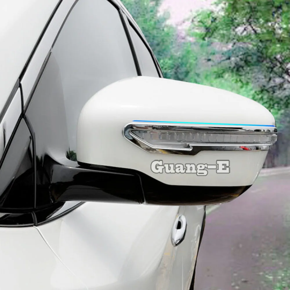 أفضل لنيسان مورانو 2015 2016 2017 2018 سيارة عصا الرؤية الخلفية الخلفية الزجاج مرآة المطر الحاجب درع الشمس قناع الظل البلاستيك 2 قطعة #4