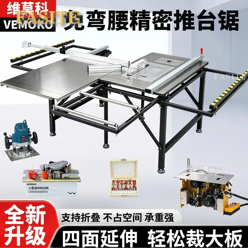 For Vermoco No-Bending Precision Saw Table Woodworking Push Table Dust-Free Multi-Functional Workbench for Home DIY Projects