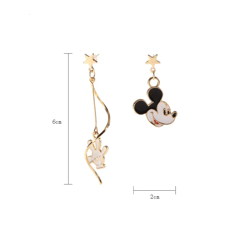 Fashion Simple Disney Cartoon Mickey Mouse Earrings for Women Jewelry Cute Minnie Ear Studs Girls Ear Hooks Kids Earrings Gifts