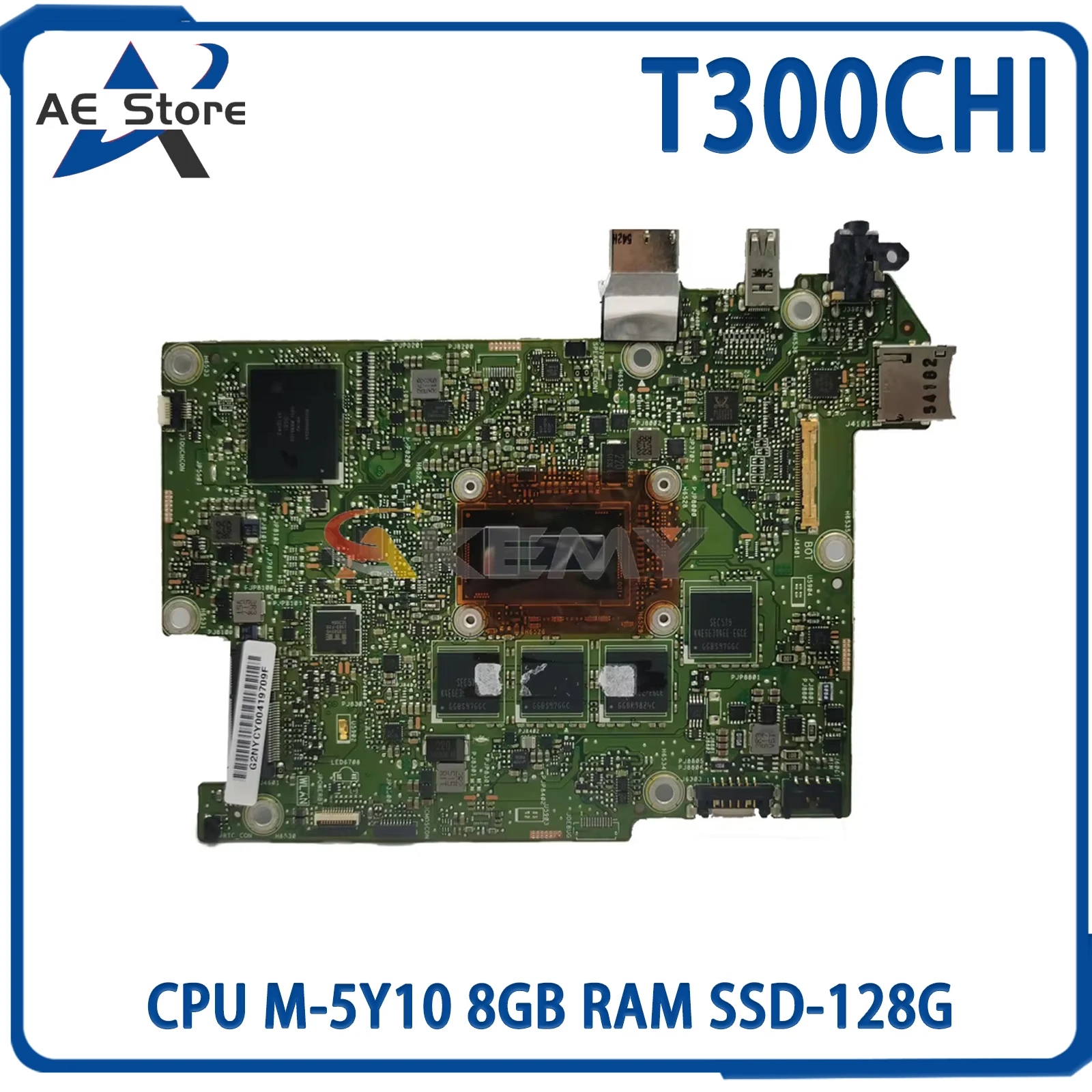 

AE T300CHI Laptop Motherboard For ASUS Transformer Book T300 Chi T300C Notebook Mainboard CPU M-5Y10 8GB RAM SSD-128G