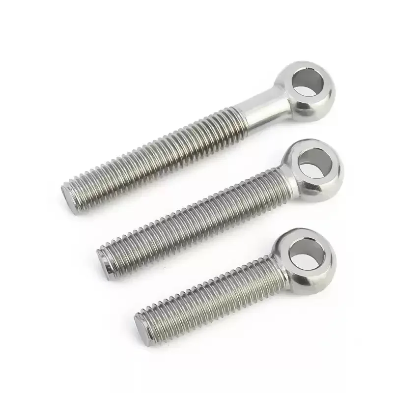 2pcs/1pcs M5 M6 M8 M10 M12 304 Stainless Steel Ring Link Bolt Fisheye Eye Slip Hole Screw Length：20-150mm