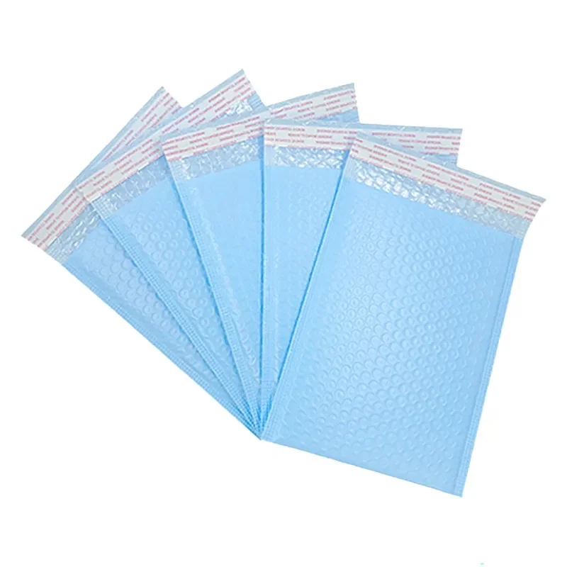 50Pcs/set Sky Blue Bubble Mailer Bubble Padded Envelopes Clothing Express Packing Bag Waterproof Bubble Envelope Bags