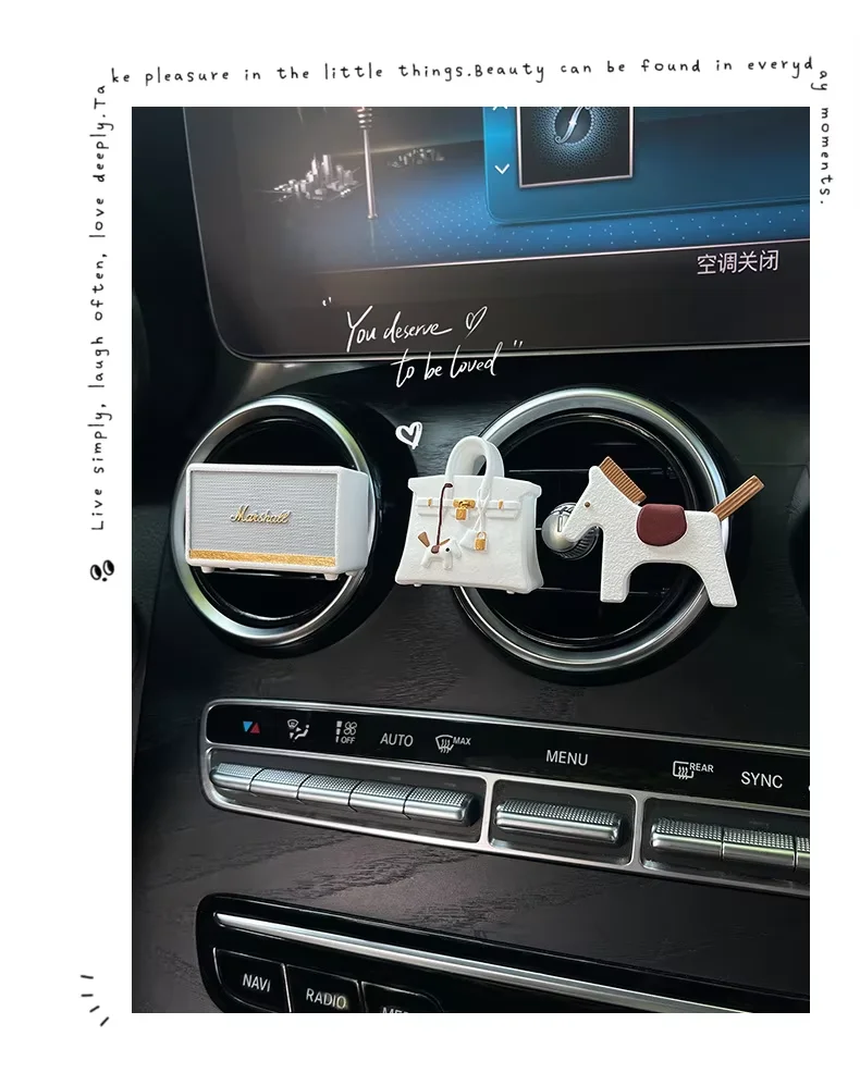 

Экологичный нетоксичный автомобильный освежитель воздуха в стиле интернет-селебрити, с ароматом дерева, для вентиляционных отверстий, с каменным декором