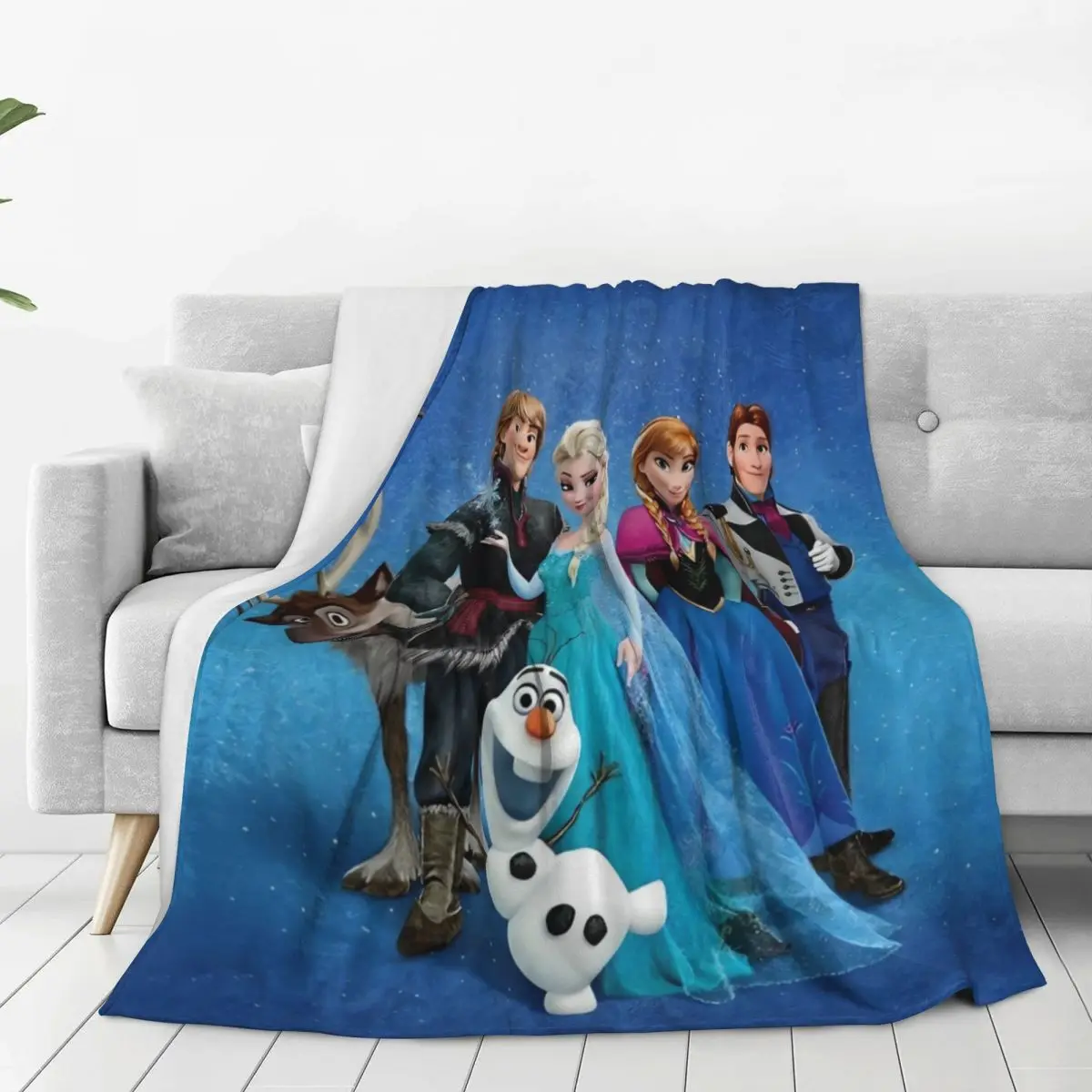 Frozen Elsa Princess Anna Super Soft Blanket Decorative Plush Throw Blanket Pattern Home Decor Flannel Bedspread Sofa Bed Cover