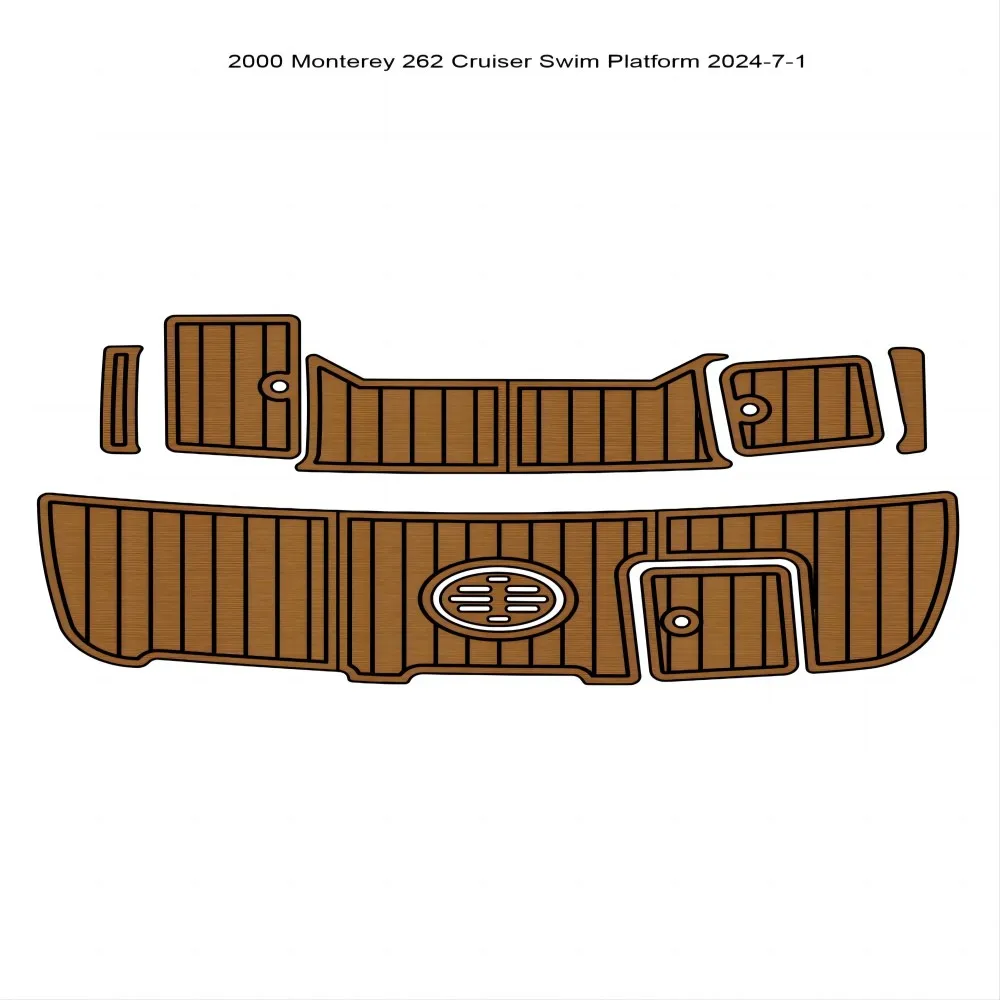 2000 Monterey 262 Cruiser Swim Platform Boat EVA Foam Faux Teak Deck Floor Mat Pad SeaDek MarineMat Style Self Adhesive