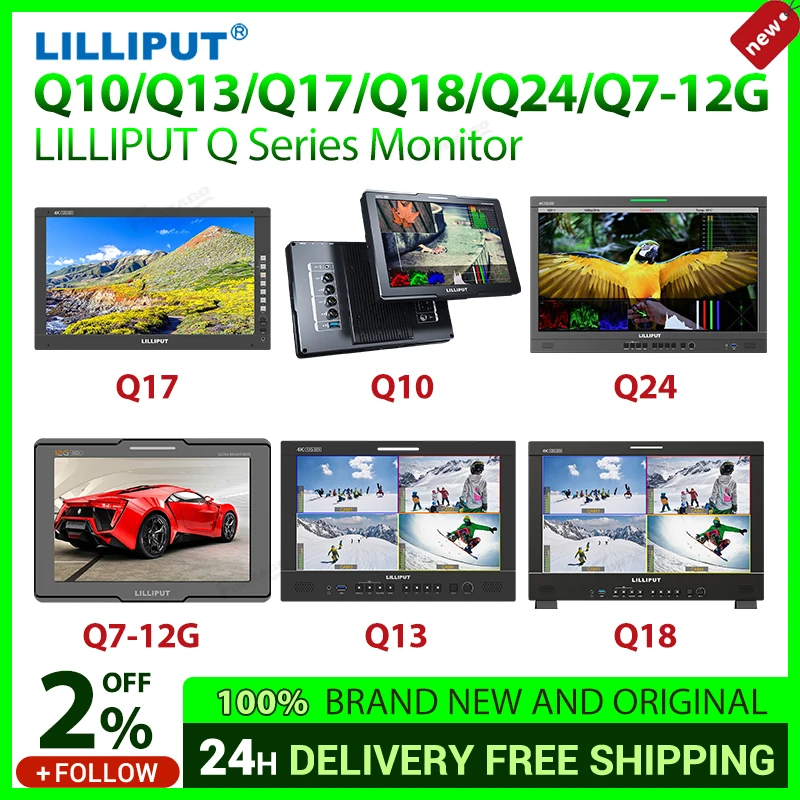 Мониторы серии LILLIPUT Q10, Q13, Q17, Q18, Q24, Q7-12G для вещательного производства и трансляций ▴ студийный монитор,