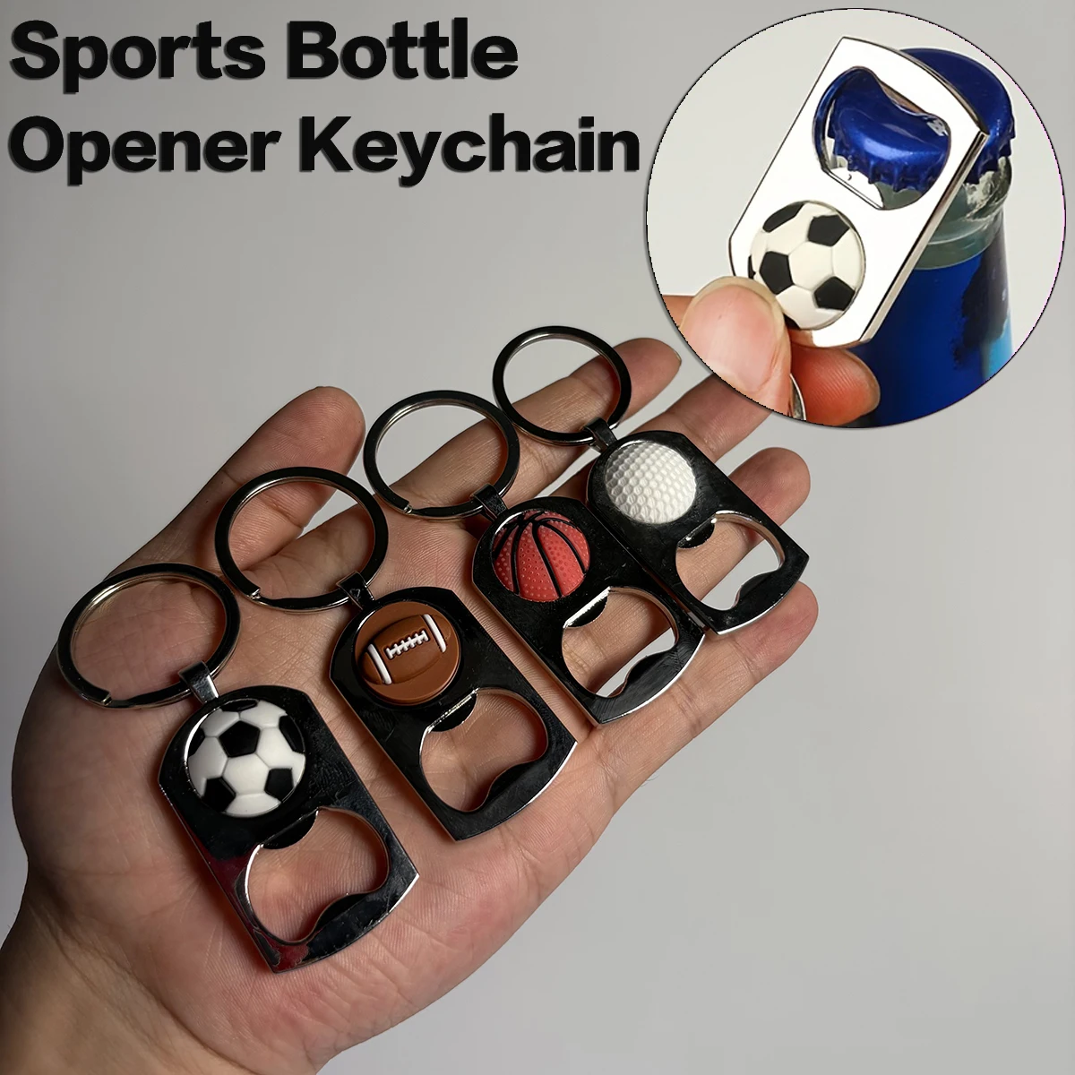 Sports style Metal Bottle Openers Keychain - Durable, personality Keyring, Simple Style,Promotional