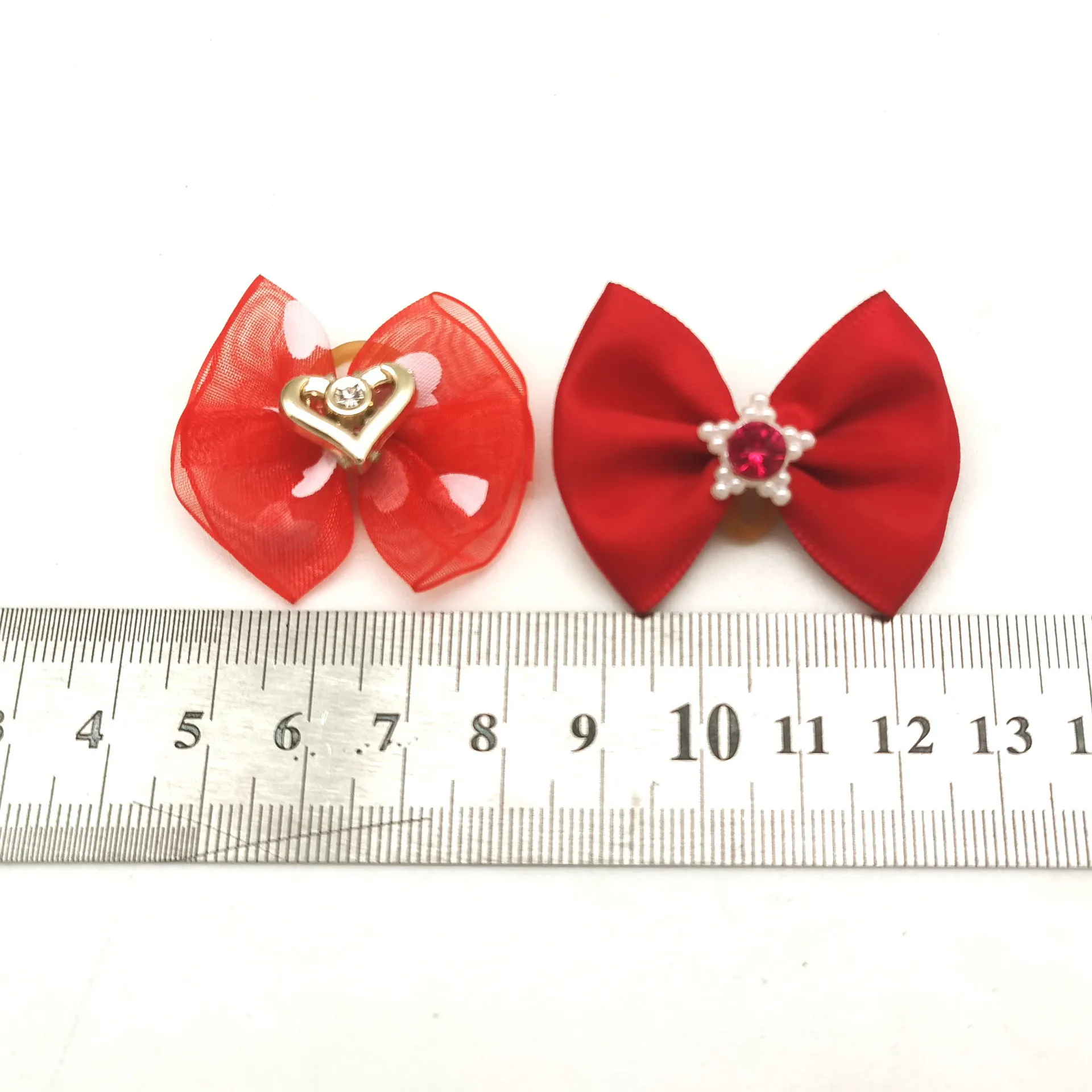 10/20pcs Pet Dog Hair Accessories Dog Bows with Pearl Diamond Dog Bowknot Pet Grooming Hair Bows for Small Dogs Accessoreis