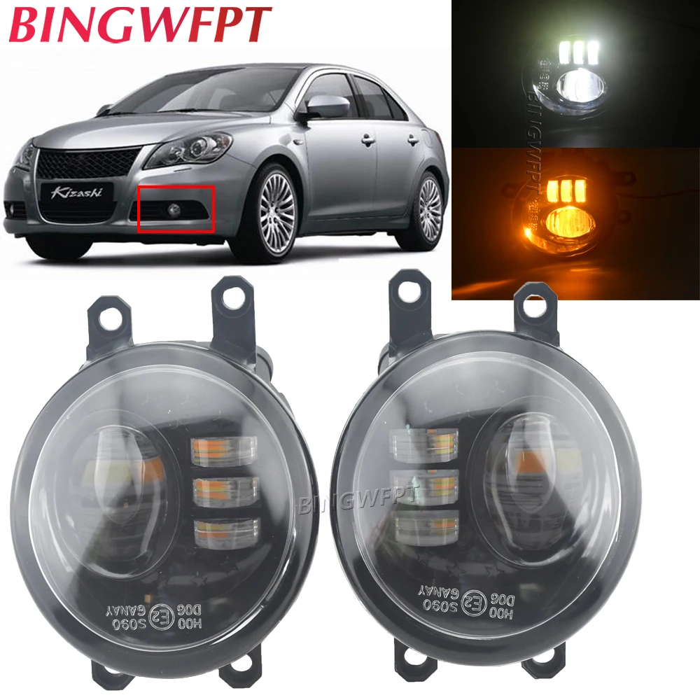 2 Stuks Hoge Helderheid H11 Auto Styling Mistlamp Led Dagrijverlichting Drl Voor Suzuki Kizashi (Fr) saloon 2.4 4X4 2010-