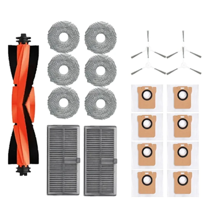 

AB43-For Xiaomi Mijia M30S D103CN Robot Vacuum Cleaner Main Side Brush Hepa Filter Mop Cloth Dust Bag Accessories