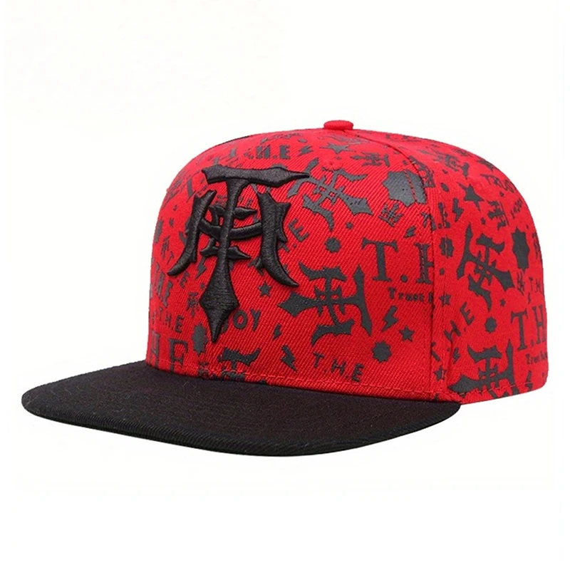 2026 Modische und Personalisierte Neue Baseball-Kappe T Graffiti-Stickerei Hip-Hop-Mütze Tägliche Freizeit-Sonnenschutzkappe Unisex Flachrand-Kappe – Detail 24