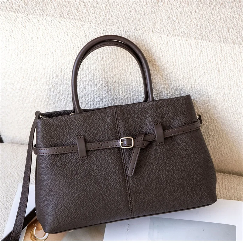 

2025 New Genuine Leather Hand bag Ladies Real Cowhide Shoulder or Crossbody Bags Fashion Women Tote Handbag