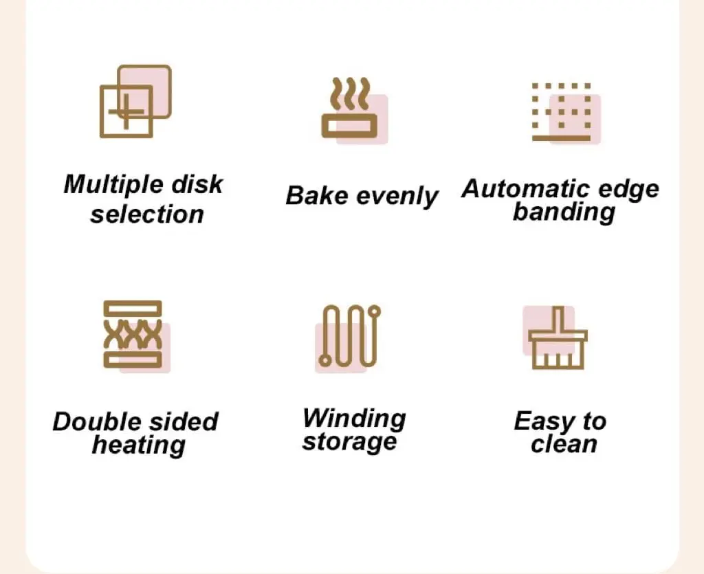 صانع الوافل الصغير، آلة لدغات الوافل الصغيرة للأطفال، نعناع، وردي، أحمر، يجعل الوافل الصغيرة مقاس 4 بوصات، رائعة للإفطار والوجبات الخفيفة، دي