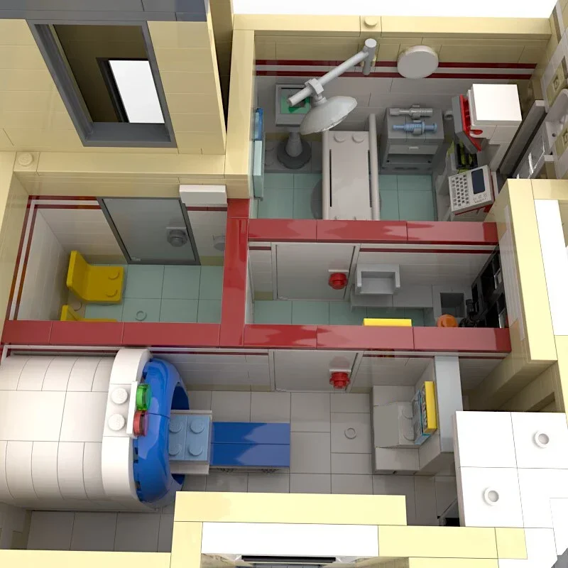 Moc Bouwstenen Street View Model Centraal Ziekenhuis Technologie Modulaire Blokken Geschenken Speelgoed Voor Kinderen DIY Sets Montage