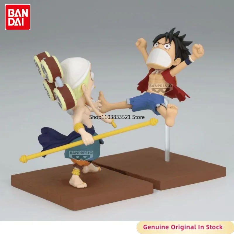 BANDAI Original ONE PIECE WCF Monkey D. Luffy & Enel Action Figures Model Desktop Decoration Hobbies Collectible