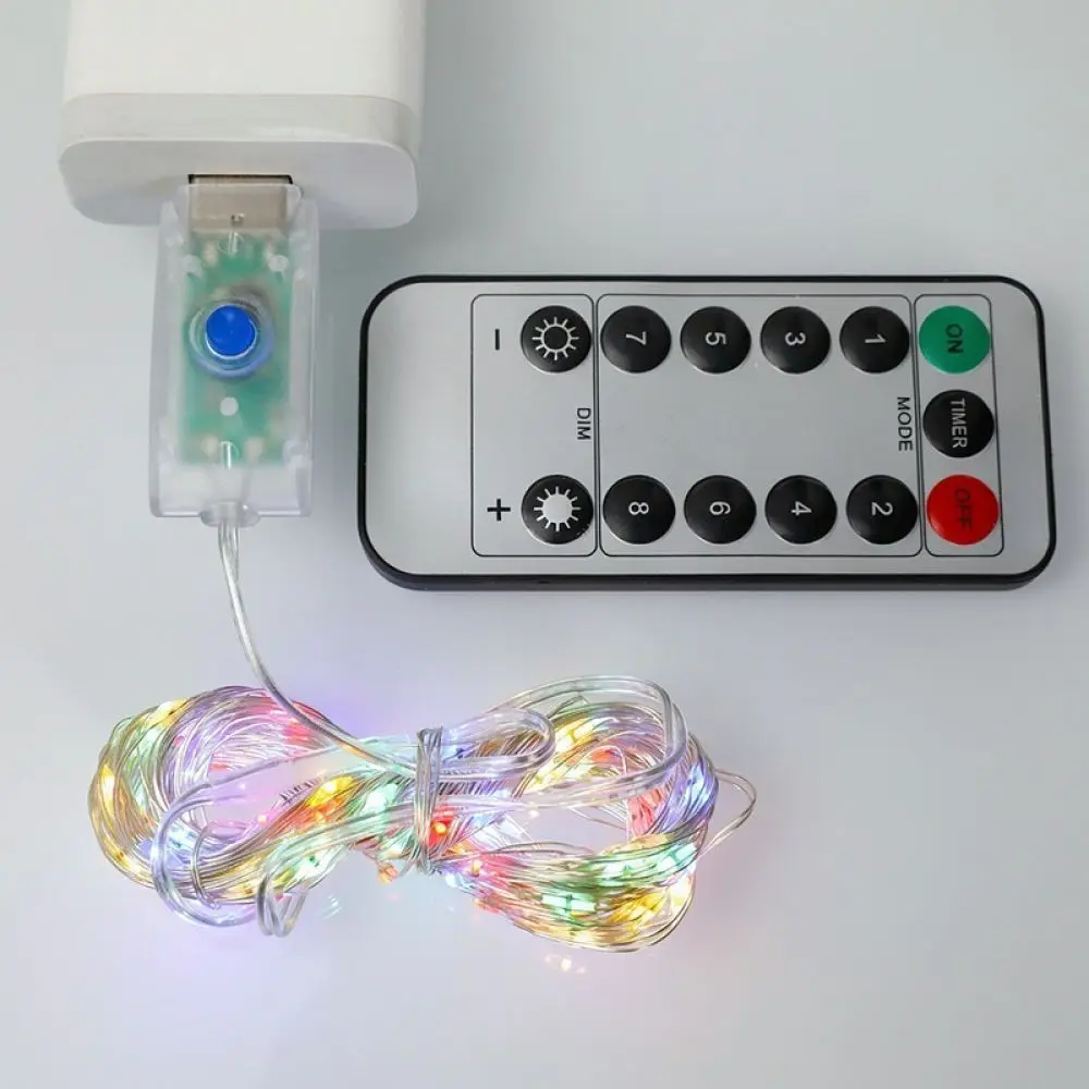 Remote Controlled Fairy LED String Light USB Operated Copper Wire Lamp For Festival Wedding Christmas Home Decorative