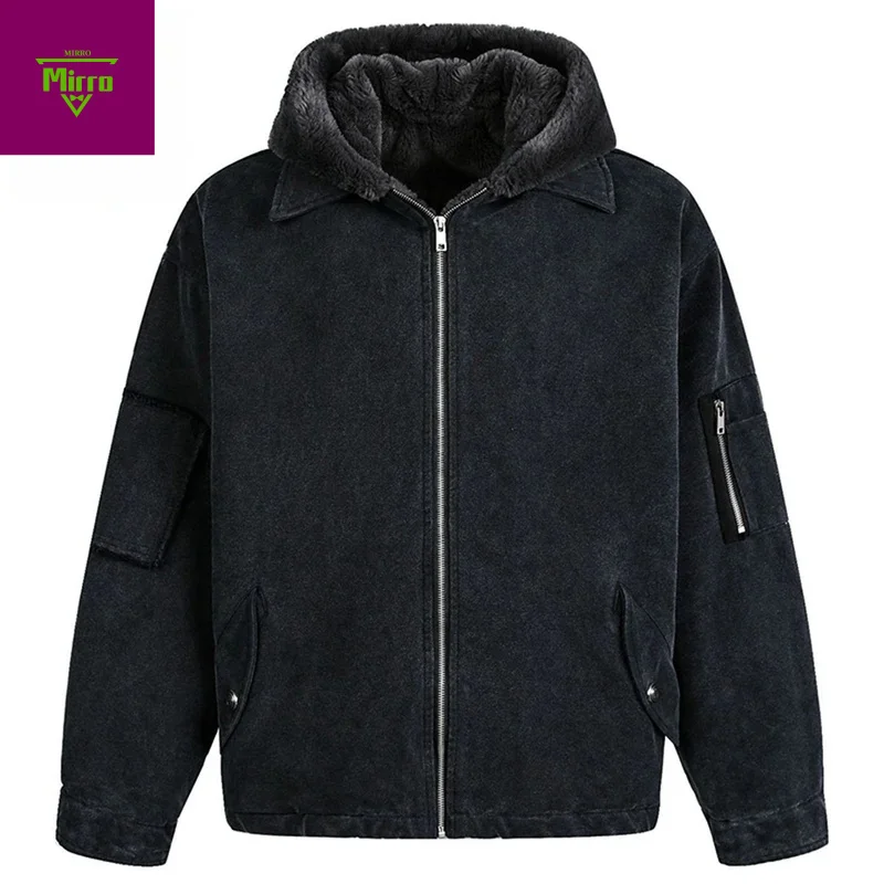 

Мужские джинсовые парки, зимние куртки, утепленные пальто, винтажные стеганые куртки большого размера, уличная одежда, куртки в стиле Харадзюку в стиле хип-хоп