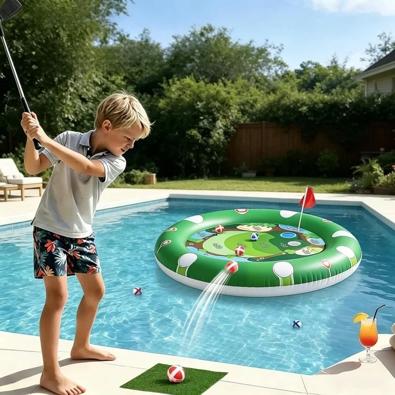 Uppblåsbart golfspel för pool strandleksaker för barn_voghion.com