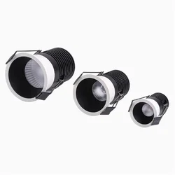 Recessed LED Downlight 7W9W12W15W20W24W OSRAM Chip CRI 98 Dimmable COB Ceiling Lamp Anti Glare Spot Light AC90~260V For Home Use